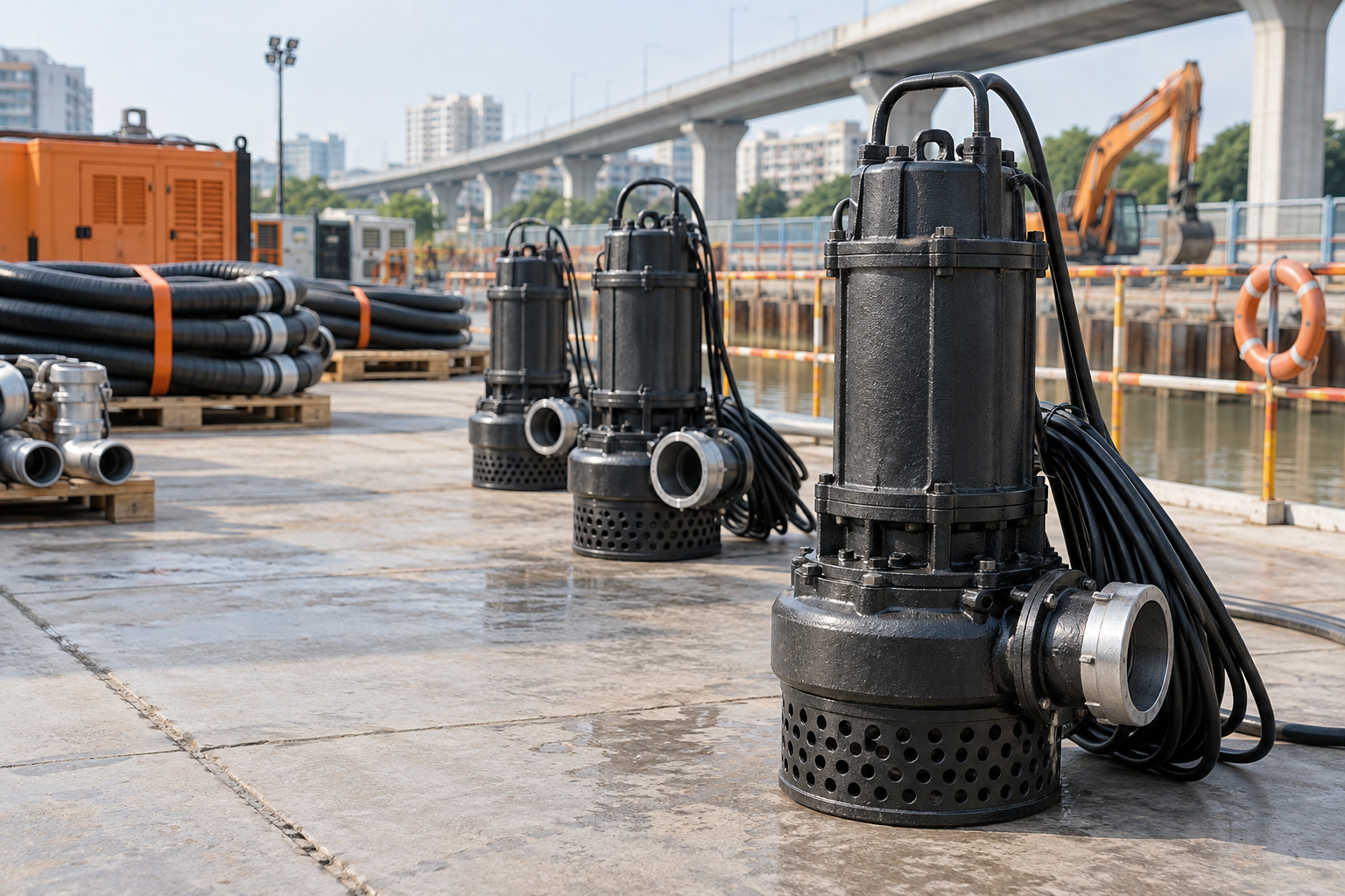 Sewage Submersible Dewatering Pump Rental